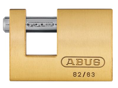 82/63mm Monoblock Brass Shutter Padlock Carded