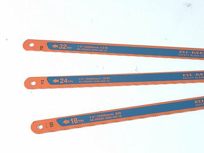 3906 Sandflex Hacksaw Blades 300mm (12in)  (8, 24 & 32 TPI) (Pack 3)
