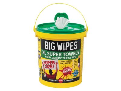 XL Super Towels Bio Pro+ Antiviral Wipes (Bucket 150)