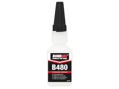 B480 Black Rubber Toughened Cyanoacrylate 20g