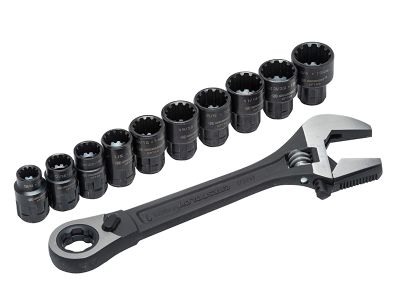 X6™ Pass-Thru™ Adjustable Wrench Set, 11 Piece