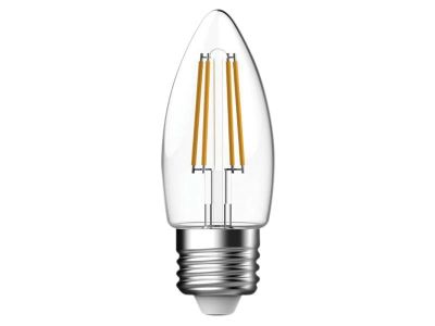 LED ES (E27) Candle Filament Non-Dimmable Bulb, Warm White 470 lm 4W