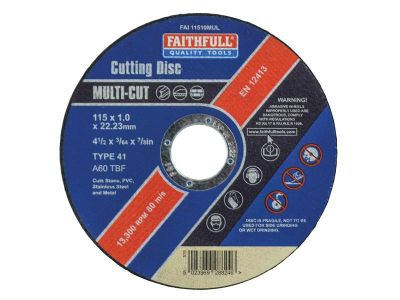 Multi-Purpose Cutting Disc 115 x 1.0 x 22.23mm (Pack 10)