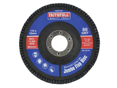 Abrasive Jumbo Flap Disc 115mm Fine