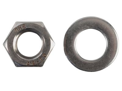 Hexagonal Nuts & Washers A2 Stainless Steel M12 ForgePack 6
