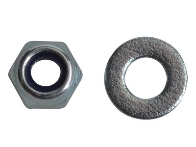 Nyloc Nuts & Washers Zinc Plated M4 ForgePack 50