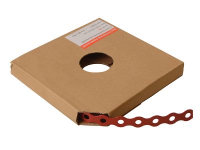 Red Plastic Coated Pre-Galvanised Band 12mm x 0.8 x 10m Box 1