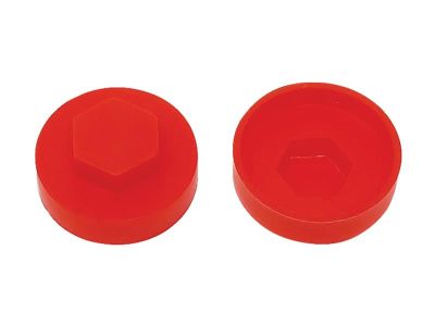 TechFast Cover Cap Poppy Red 16mm (Pack 100)