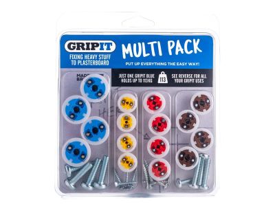 Plasterboard Fixings Multi Pack,16 Piece, Clam Pack