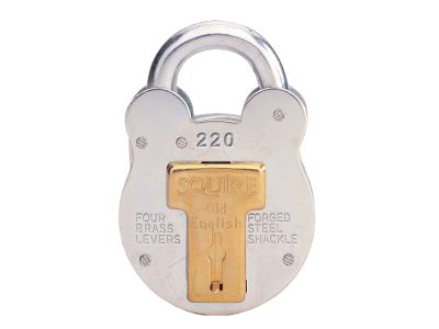 220 Old English Padlock with Steel Case 38mm