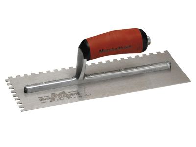 M702SD Notched Trowel Square 1/4in DuraSoft® Handle 11 x 4.1/2in
