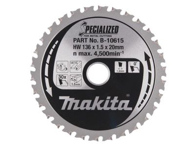 B-10615 Specialized for Metal Cutting Saw Blade 136 x 20mm x 30T