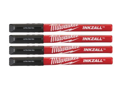 INKZALL™ Ultra Fine Tip Pen Black (Pack 4)