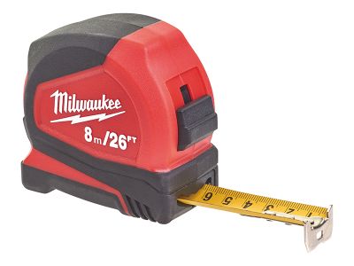 Pro Compact Tape Measure 8m/26ft (Width 25mm)