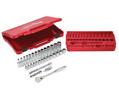3/8in Drive Ratcheting Socket Set, 32 Piece