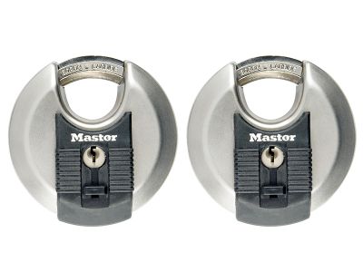 Excell™ Stainless Steel Discus 70mm Padlock Keyed Alike x 2