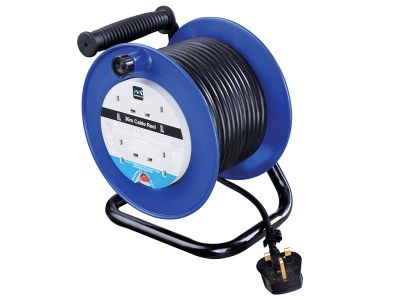 Heavy-Duty Cable Reel 240V 13A 4-Socket Thermal Cut-Out 30m