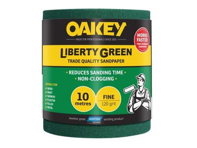Liberty Green Sanding Roll 115mm x 10m Fine 120G