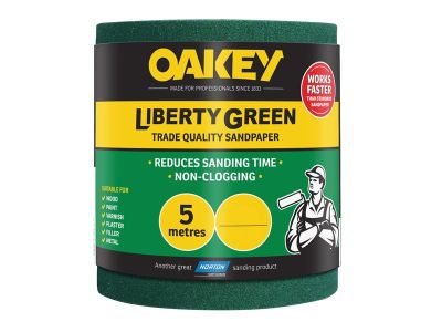 Liberty Green Sanding Roll 115mm x 5m Extra Coarse 40G