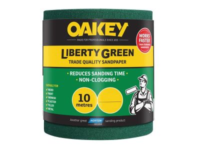 Liberty Green Sanding Roll 115mm x 10m Medium 80G