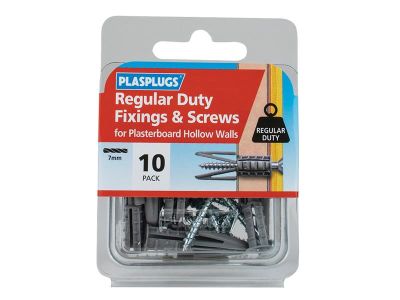 Regular-Duty Fixings & Screws Pack of 10