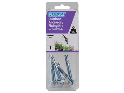 Outdoor Accessory Fixing Kit for Solid Walls