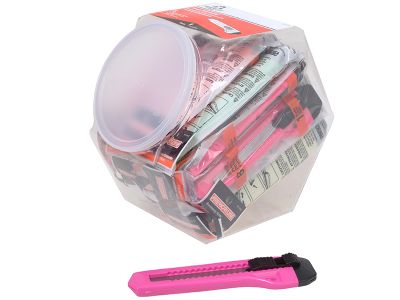 Plastic Neon Snap-Off Knife 18mm (Jar of 25 Knives)