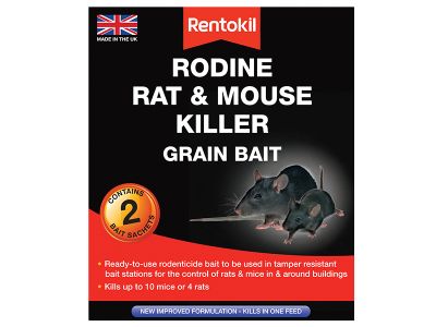 Rodine Rat & Mouse Killer Grain Bait (Sachets 2)