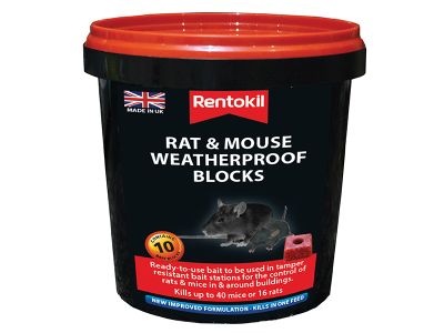 Rat & Mouse Weatherproof Blocks (Tub of 10)