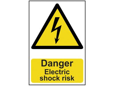 Danger Electric Shock Risk - PVC Sign 200 x 300mm