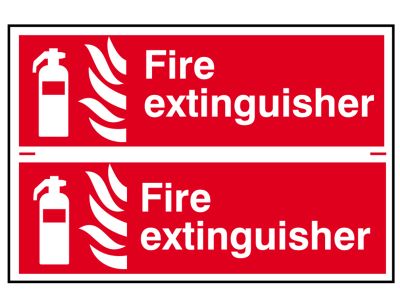 Fire Extinguisher - 2 PVC Signs 300 x 100mm