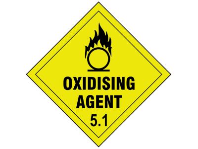 Oxidising Agent 5.1 - Self Adhesive Vinyl Sign 100 x 100mm