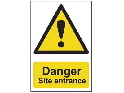 Danger Site Entrance - PVC Sign 400 x 600mm