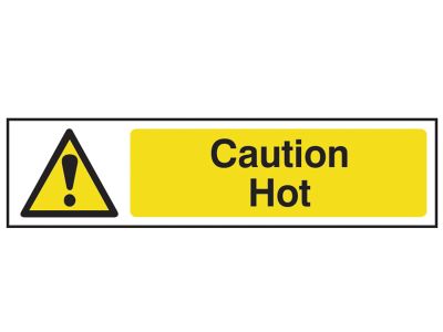 Caution Hot - PVC Sign 200 x 50mm
