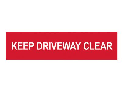 Keep Driveway Clear - PVC Sign 200 x 50mm