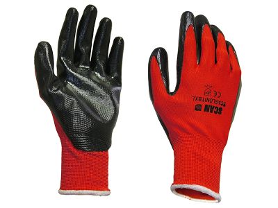 Nitrile Coated Knitted Gloves - L (Size 9)