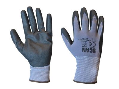 Breathable Microfoam Nitrile Gloves - L (Size 9)
