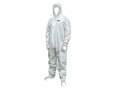 Chemical Splash Resistant Disposable Coverall White Type 5/6 L (39-42in)