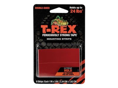 T-REX® Extreme Hold Mounting Strips 2.54 x 7.62cm (Pack 8)