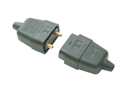Black Plug & Socket 10A 2-Pin
