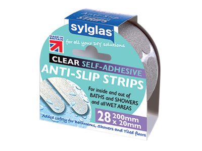 Anti-Slip Strips 200 x 20mm Clear (Pack 28)