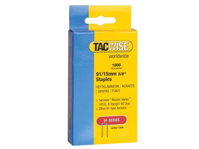 91 Narrow Crown Staples 40mm - Electric Tackers (Pack 1000)