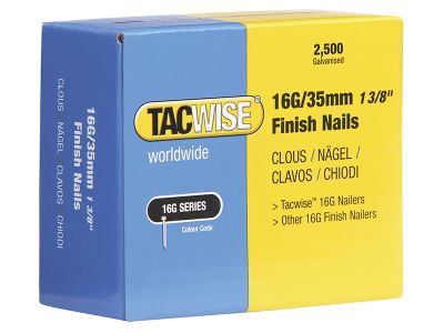 16 Gauge Straight Finish Nails 25mm (Pack 2500)