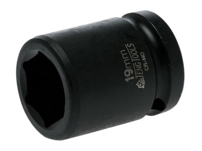 Impact Socket Hexagon 6-Point 1/2in Drive 19mm