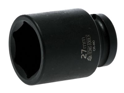 Impact Socket Hexagon 6-Point 1/2in Drive 27mm