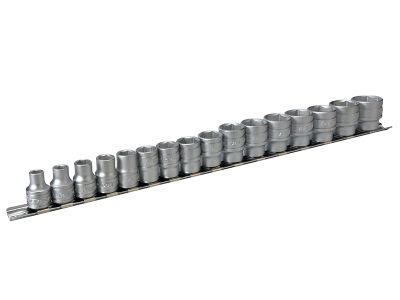 M3816 Socket Clip Rail Set of 16 Metric 3/8in Drive