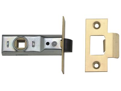 Tubular Mortice Latch 2648 Polished Brass 76mm 3in Visi