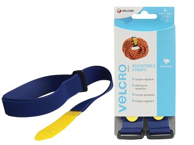 VELCRO® Brand Adjustable Straps(2) 25mm x 92cm Blue