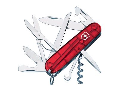 Huntsman Swiss Army Knife Translucent Red Blister Pack