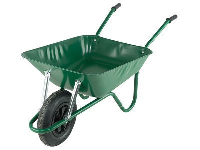 Boxed 85L Green Easi-Load Builder's Wheelbarrow